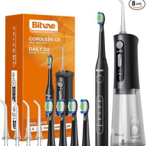 Bitvae Water Dental Flosser Teeth Picks – Cordless Water Flosser for Teeth