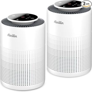 2 Pack Air Purifiers for Home with HEPA Filters, AP070B